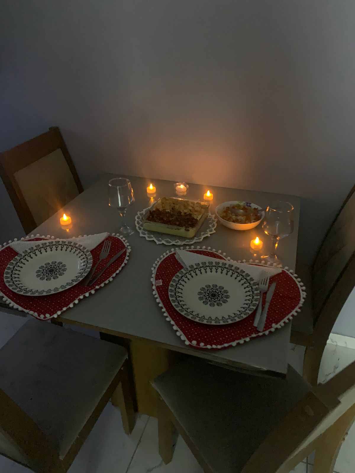 Nosso jantar romântico em casa